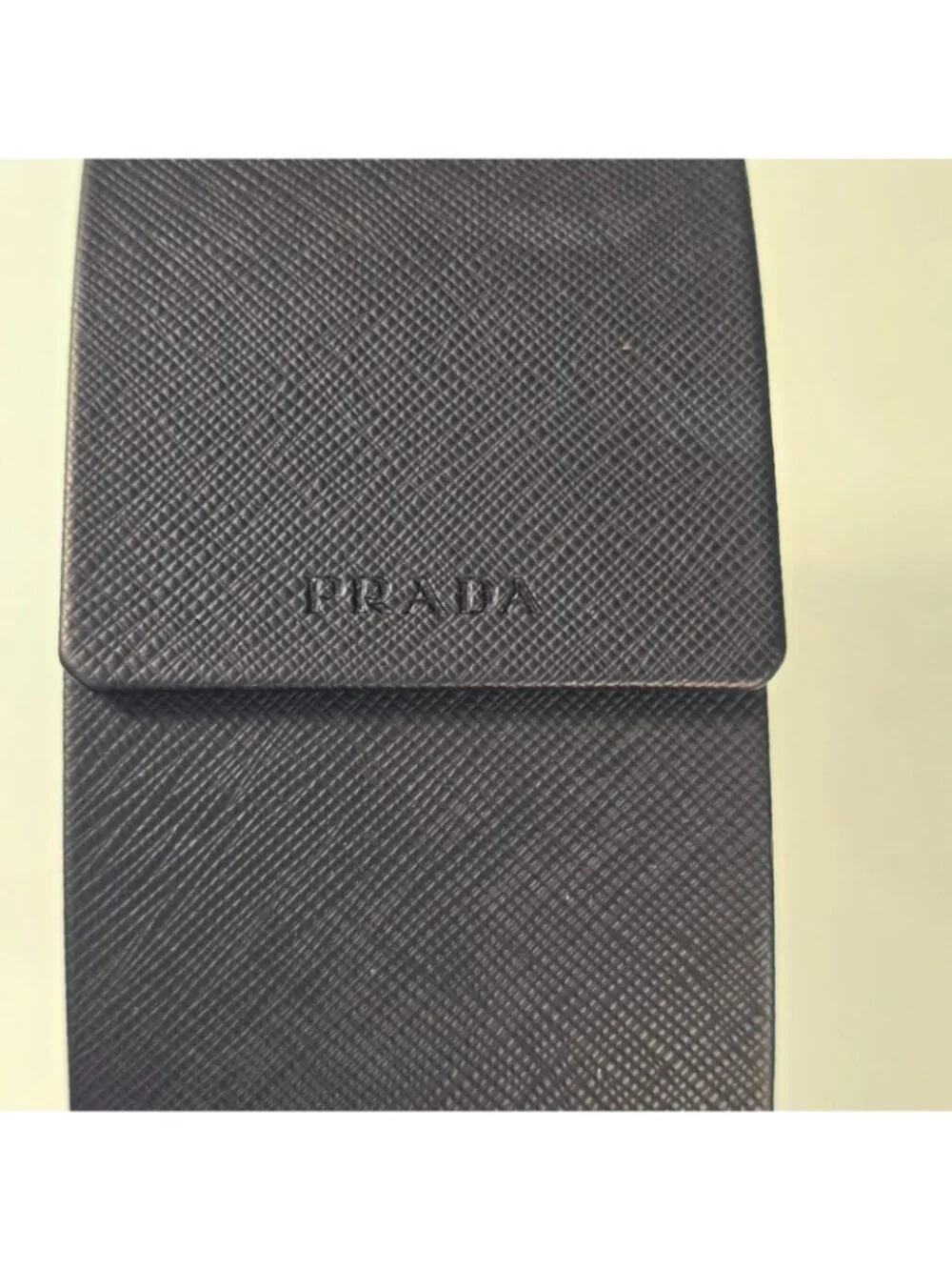 PRADA Black Hard Flip Top Sunglasses Glasses Case with Cleaning Cloth